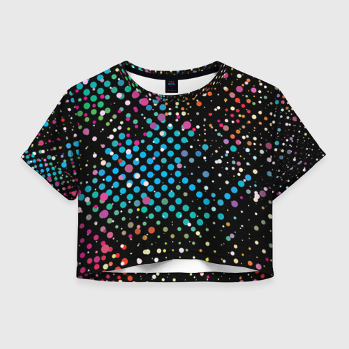 Женская футболка Crop-top 3D Точечный Фото 01 Женская футболка Crop-top 3D Точечный Фото 01