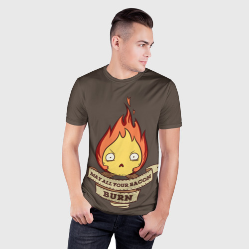 Мужская футболка 3D Slim Burn emotion, цвет 3D печать - фото 3