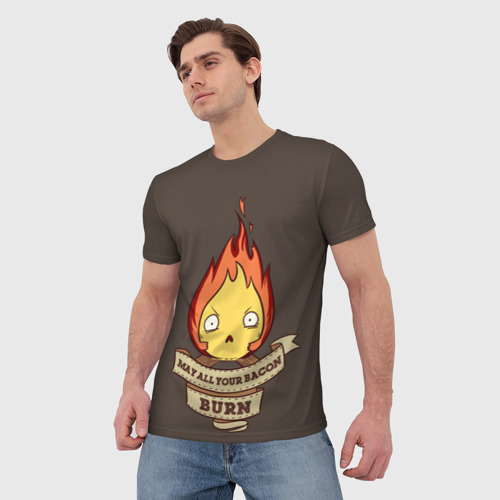 Мужская футболка 3D Burn emotion, цвет 3D печать - фото 3
