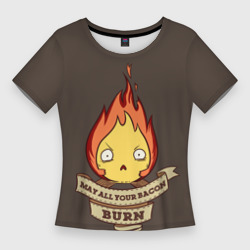 Женская футболка 3D Slim Burn emotion