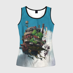 Женская майка 3D Ходячий замок в облаках