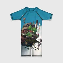 Детский купальный костюм 3D Ходячий замок в облаках