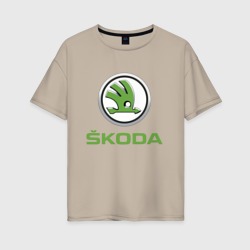 Женская футболка хлопок Oversize Skoda