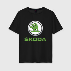 Женская футболка хлопок Oversize Skoda