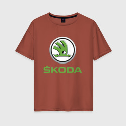 Женская футболка хлопок Oversize Skoda