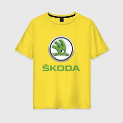 Женская футболка хлопок Oversize Skoda