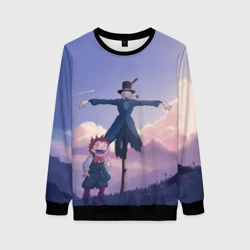 Женский свитшот 3D Маркл и Пугало-Репка