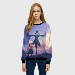 Женский свитшот 3D Маркл и Пугало-Репка - фото 2