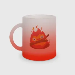 Кружка матовая стеклянная Calcifer