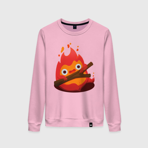 Женский свитшот хлопок Calcifer, цвет светло-розовый