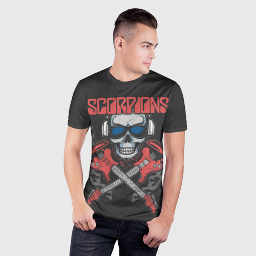 Мужская футболка 3D Slim Scorpions - фото 3