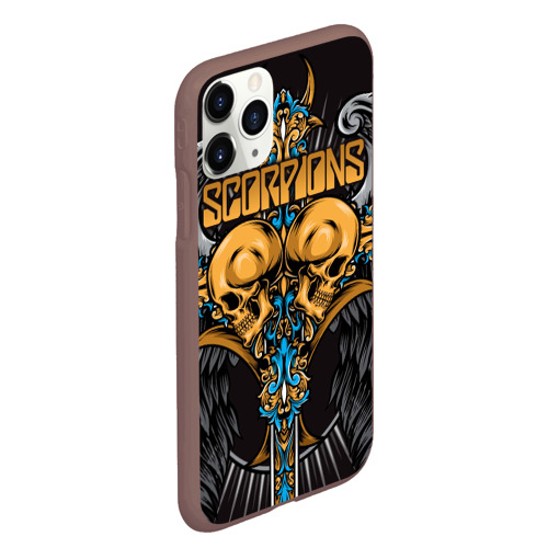 Чехол для iPhone 11 Pro Max матовый Scorpions, цвет коричневый - фото 3