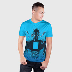 Мужская футболка 3D Slim Zima blue - фото 2