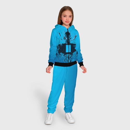 Детский 3D костюм с принтом Zima blue, вид сбоку #3