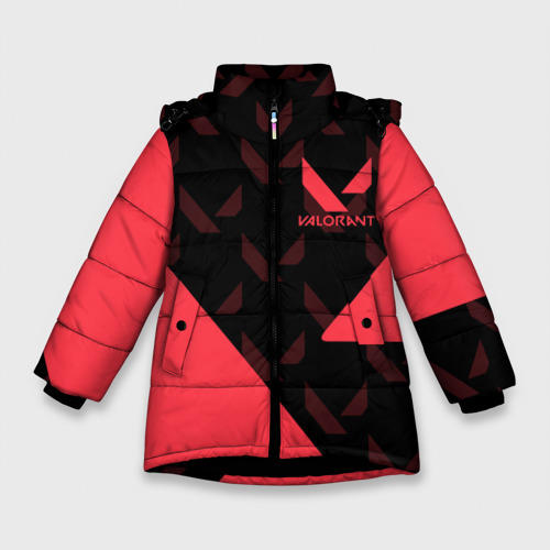 Зимняя куртка для девочек 3D Valorant, цвет черный