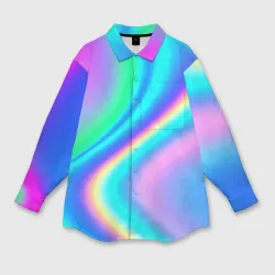 Женская рубашка oversize 3D Градиент