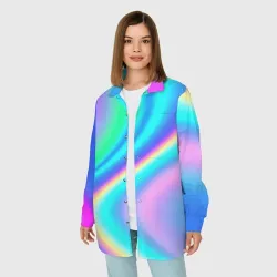 Женская рубашка oversize 3D Градиент - фото 2