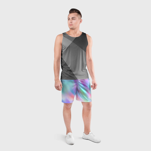 Мужские шорты спортивные Градиент, цвет 3D печать - фото 4