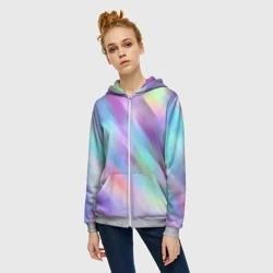 Женская толстовка 3D на молнии Градиент - фото 2