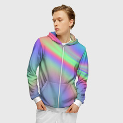 Мужская толстовка 3D на молнии Gradient vinyl - фото 2