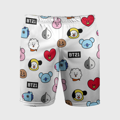 Мужские шорты спортивные BTS БТС bangtan boys BT21, цвет 3D печать