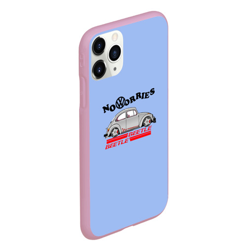 Чехол для iPhone 11 Pro Max матовый Volkswagen Beetle, цвет розовый - фото 3