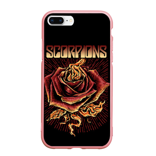 Чехол для iPhone 7Plus/8 Plus матовый Scorpions, цвет баблгам