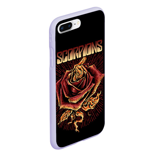 Чехол для iPhone 7Plus/8 Plus матовый Scorpions, цвет светло-сиреневый - фото 3