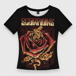 Женская футболка 3D Slim Scorpions
