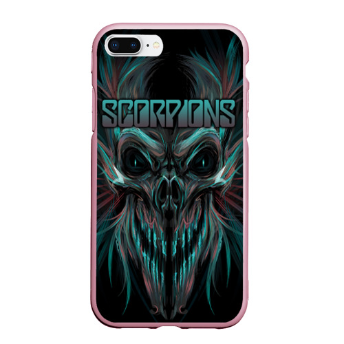 Чехол для iPhone 7Plus/8 Plus матовый Scorpions, цвет розовый