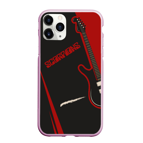 Чехол для iPhone 11 Pro Max матовый Scorpions, цвет розовый