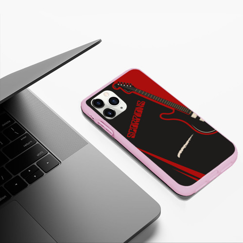 Чехол для iPhone 11 Pro Max матовый Scorpions, цвет розовый - фото 5