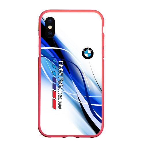 Чехол для iPhone XS Max матовый BMW, цвет красный