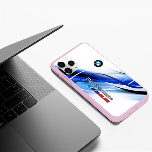 Чехол для iPhone 11 Pro Max матовый BMW, цвет розовый - фото 5