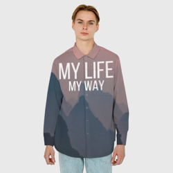 Мужская рубашка oversize 3D My Life My Way - фото 2