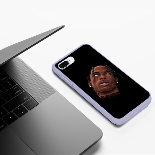 Чехол для iPhone 7Plus/8 Plus матовый Travis Scott, цвет светло-сиреневый - фото 5