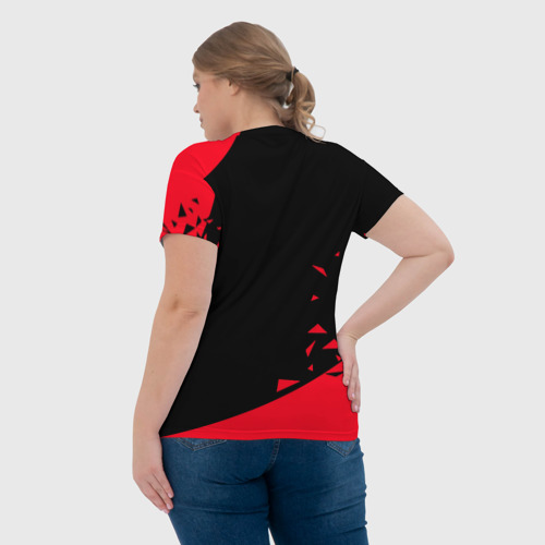 Женская футболка 3D с принтом Сделано в СССР, вид сзади #2