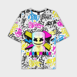 Мужская футболка oversize 3D Marshmello