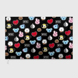 Флаг 3D BT21 BTS БТС bangtan boys
