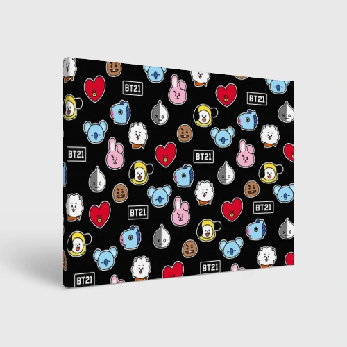 Холст прямоугольный BT21 BTS БТС bangtan boys