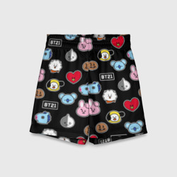 Детские спортивные шорты 3D BT21 BTS БТС bangtan boys