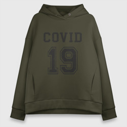 Женское худи Oversize хлопок Covid 19