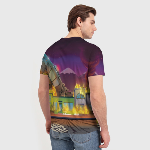 Мужская футболка 3D с принтом Южный парк Кенни Маккормик, вид сзади #2