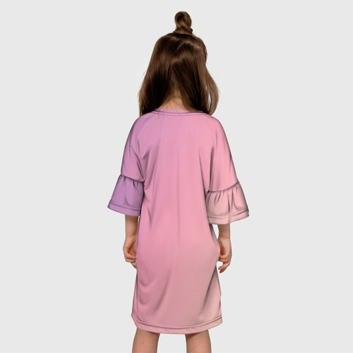 Детское платье 3D с принтом Милота, вид сзади #2