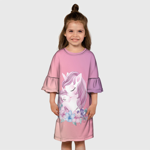Детское платье 3D с принтом Милота, вид сбоку #3
