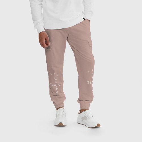 Мужские брюки карго хлопок Cactus Jack, цвет пыльно-розовый - фото 4