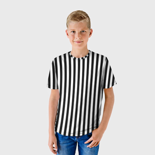 Детская футболка 3D с принтом Пикси полосы, фото на моделе #1