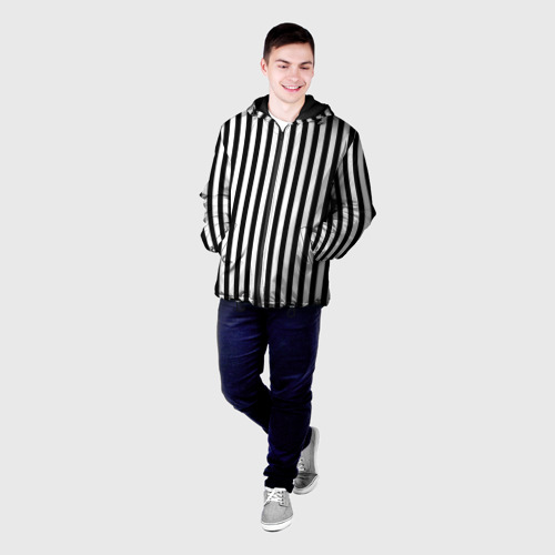 Мужская куртка 3D с принтом Пикси полосы, фото на моделе #1