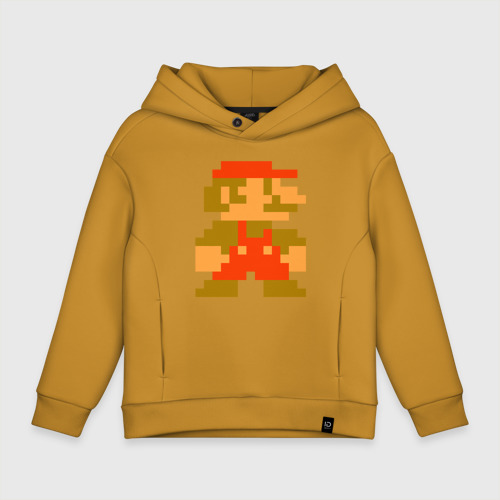 Детское худи Oversize хлопок Super Mario Bros, цвет горчичный