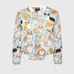 Женский бомбер 3D Милые корги